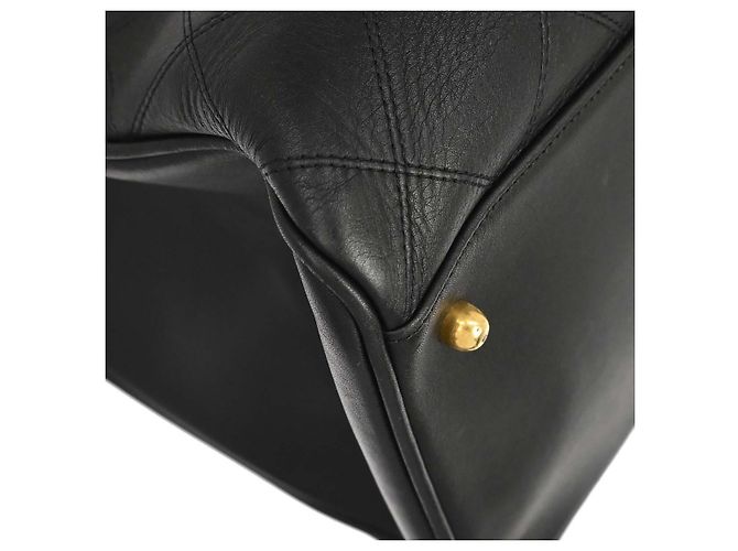 Chanel Vintage Supermodel Weekender in pelle trapuntata Medium Nero - vista 6