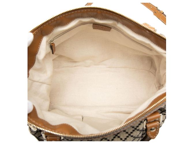 Borsa Gucci Diamante Sukey Marrone Nero Beige - vista 4