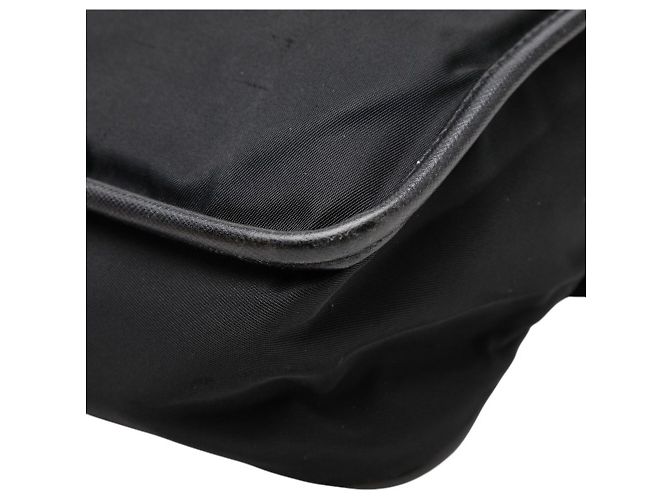 Prada Logo Crossbody Schultertasche Schwarz - Ansicht 6