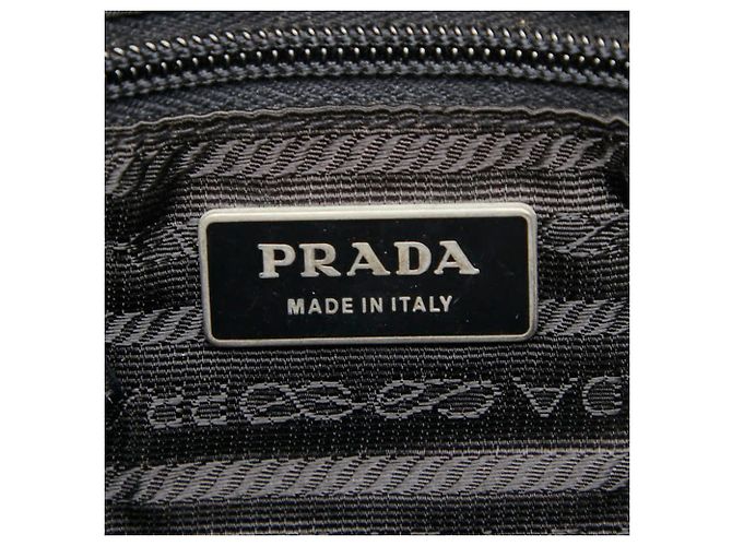 Prada Logo Crossbody Schultertasche Schwarz - Ansicht 9