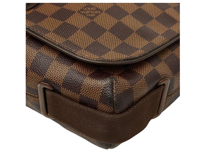 Borsa a tracolla Louis Vuitton Damier Brooklyn MM Marrone - vista 4