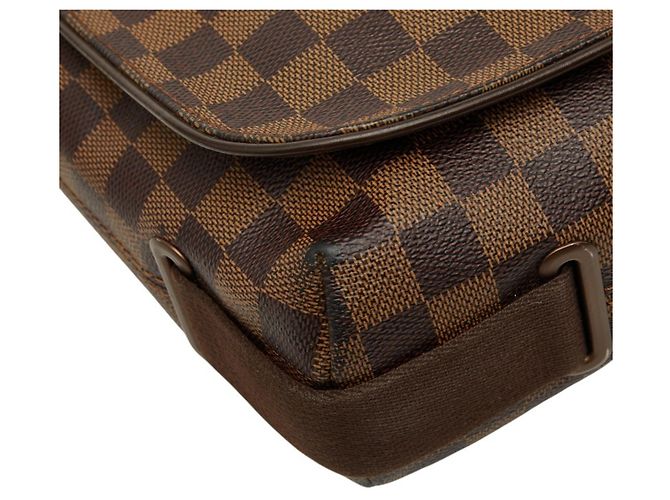 Borsa a tracolla Louis Vuitton Damier Brooklyn MM Marrone - vista 5