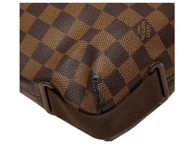 Borsa a tracolla Louis Vuitton Damier Brooklyn MM Marrone - vista 7