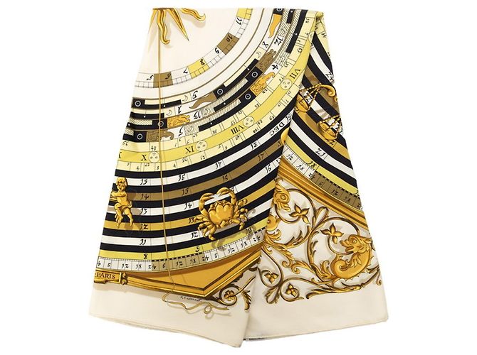 Hermès Hermes Carre 90 DIES ET HORE Astrology Scarf Multicolore Crudo - vista 2