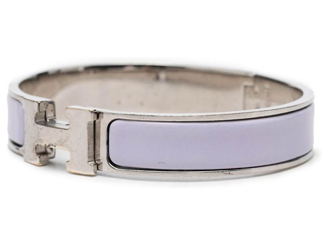 Hermès Pulseira Click H PM Hermes Prata Roxo - vista 2
