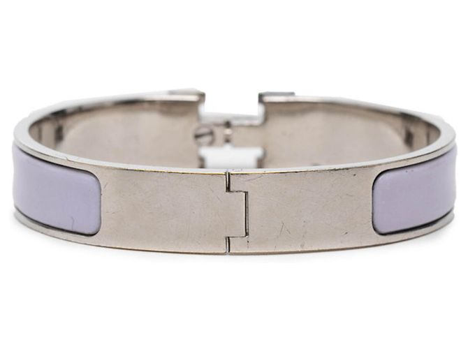 Hermès Pulseira Click H PM Hermes Prata Roxo - vista 3