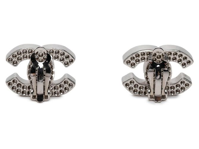 Chanel Coco Mark Punching Ohrringe Silber - Ansicht 2