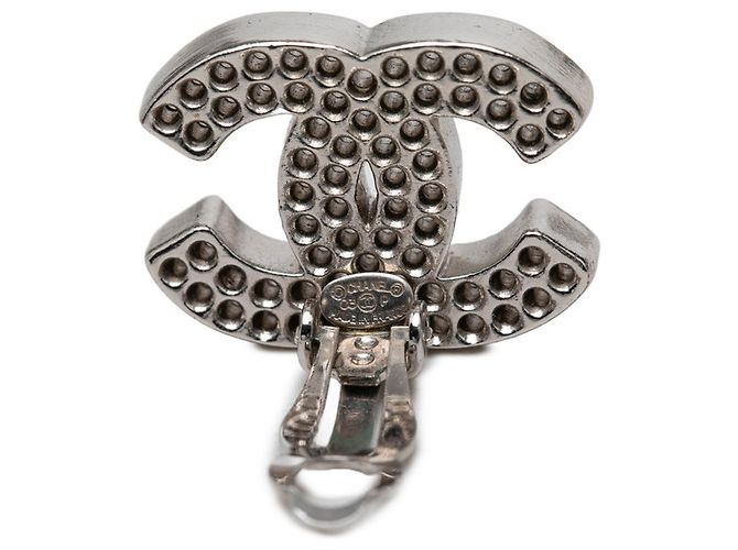 Chanel Coco Mark Punching Ohrringe Silber - Ansicht 3