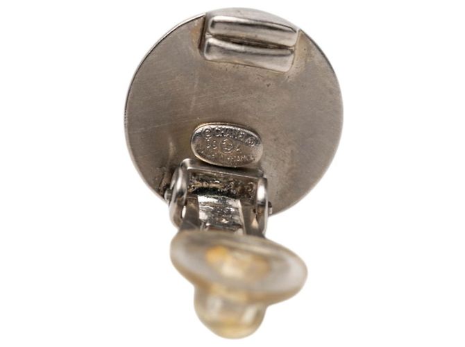 Orecchini a clip vintage Chanel Coco Mark Argento D'oro - vista 3