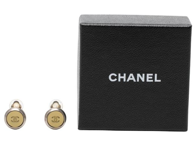 Orecchini a clip vintage Chanel Coco Mark Argento D'oro - vista 4