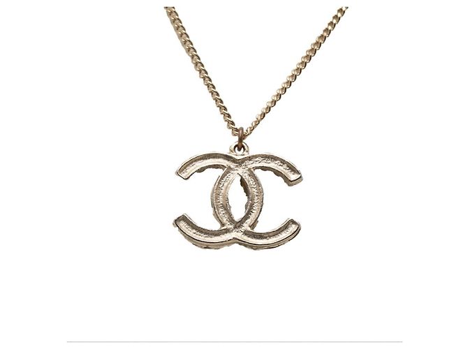 Collana Chanel Coco Mark placcata oro con perla finta D'oro - vista 2