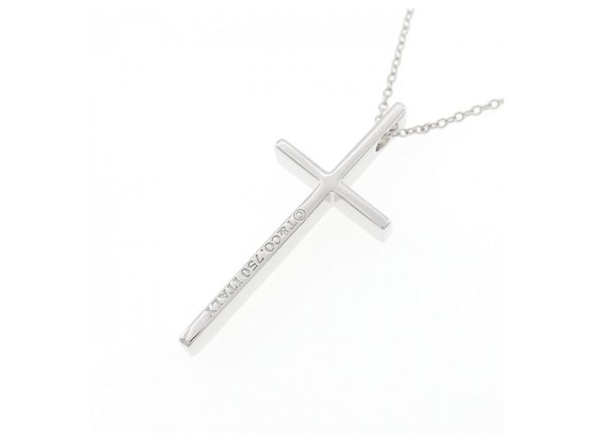 Tiffany & Co Collana Tiffany Cross D'oro - vista 4