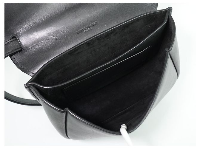Saint Laurent Kaia Leather Mini Nero - vista 3