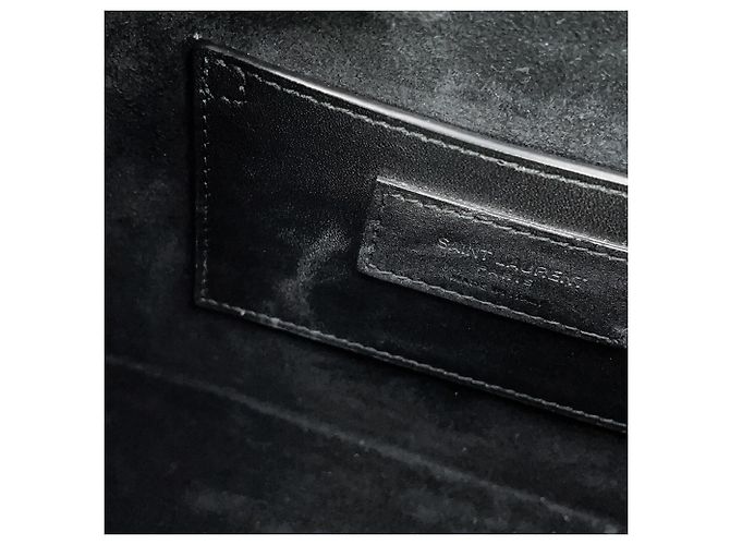 Borsa a tracolla in pelle nera Yves Saint Laurent Nero - vista 11
