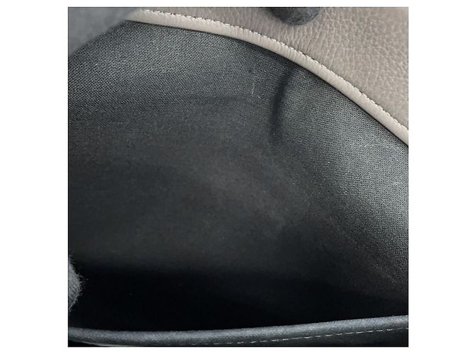 Borsa Tote Balenciaga in pelle e tela grigio scuro - vista 12