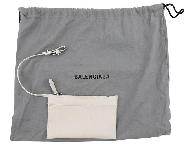 Sac cabas Balenciaga Navy Cabas XS Blanc - vue 17
