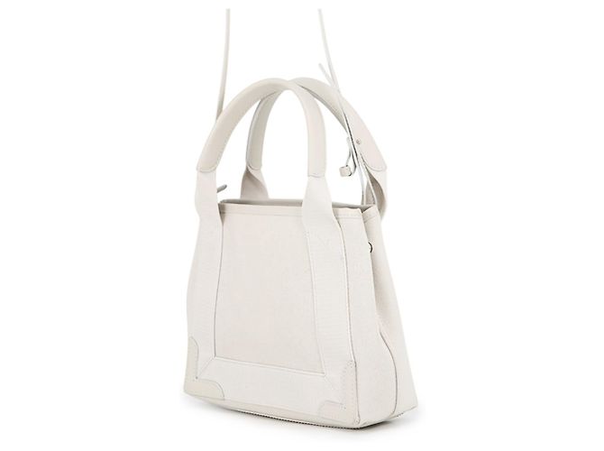 Sac cabas Balenciaga Navy Cabas XS Blanc - vue 2