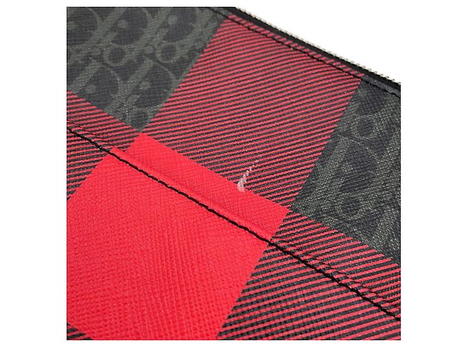 Clutch Christian Dior Homme Trotter Preto Vermelho - vista 7