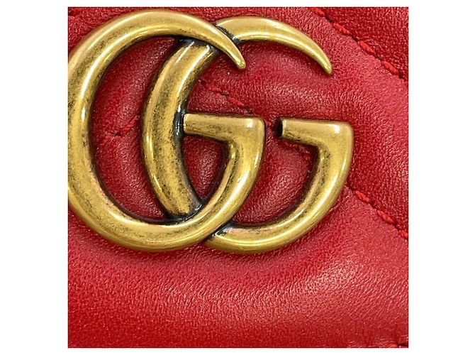 Zaino Gucci GG Marmont in pelle Rosso - vista 11