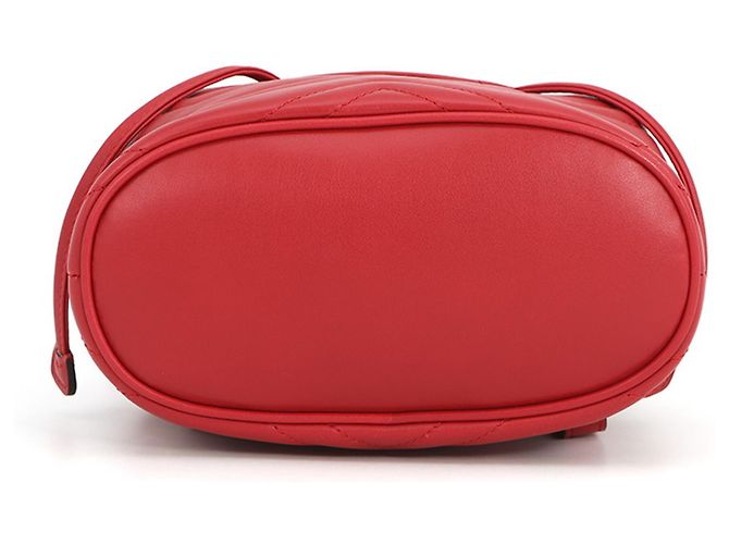 Zaino Gucci GG Marmont in pelle Rosso - vista 3