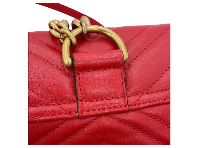 Zaino Gucci GG Marmont in pelle Rosso - vista 7