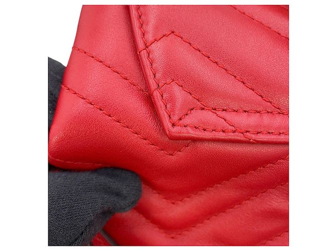 Zaino Gucci GG Marmont in pelle Rosso - vista 8