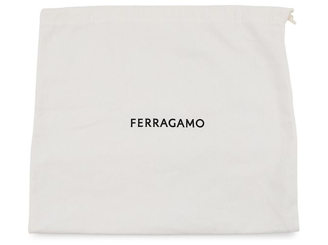 Bolsa de mão pequena em lona com recortes Salvatore Ferragamo Branco - vista 14