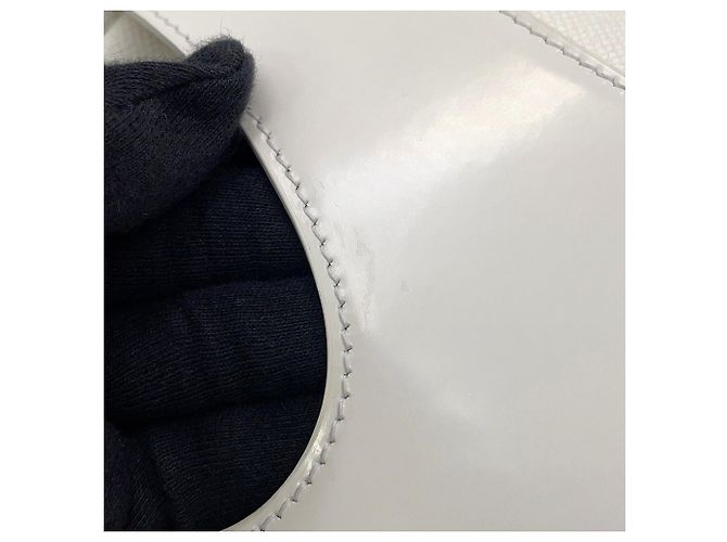 Bolsa de mão pequena em lona com recortes Salvatore Ferragamo Branco - vista 7