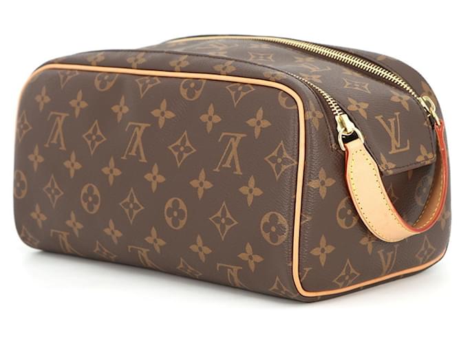 Clutch Louis Vuitton Monogram Dopp Kit Marrone Monogramma - vista 2