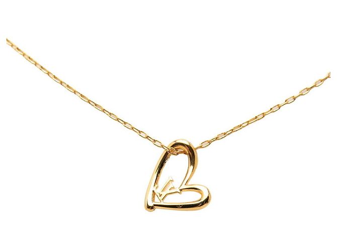 Collana con pendente a cuore placcato oro Louis Vuitton D'oro - vista 2