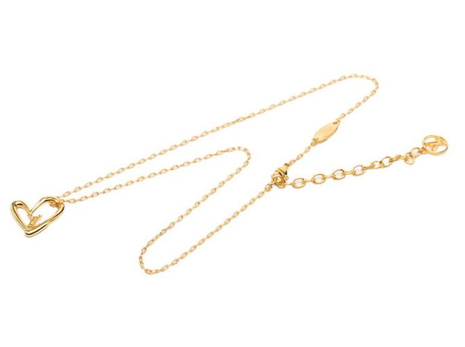 Collana con pendente a cuore placcato oro Louis Vuitton D'oro - vista 4