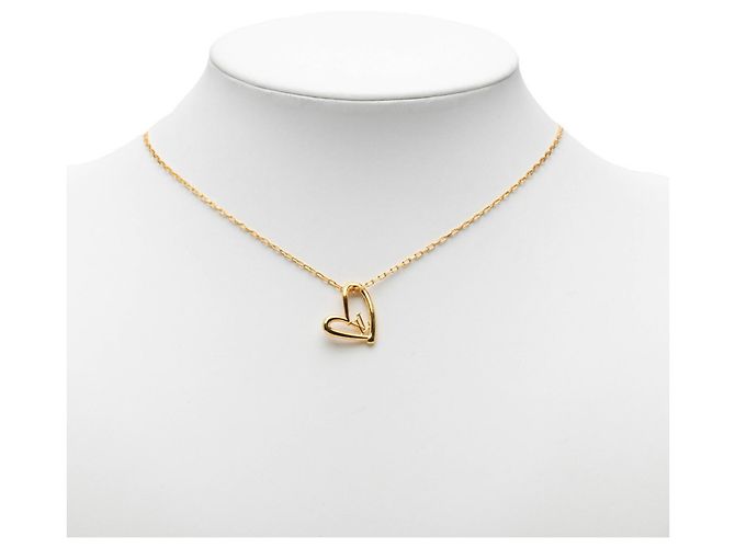 Collana con pendente a cuore placcato oro Louis Vuitton D'oro - vista 7
