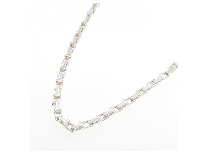 Tiffany & Co Collana a catena sottile Tiffany T Argento - vista 2