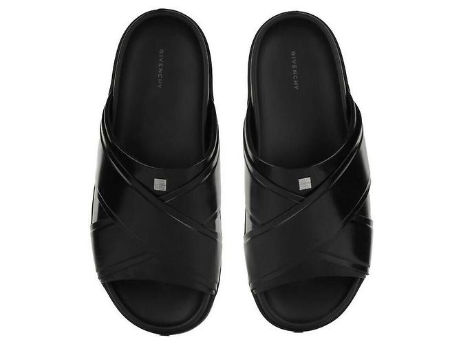 Givenchy Black Leather Slide Sandals - view 5