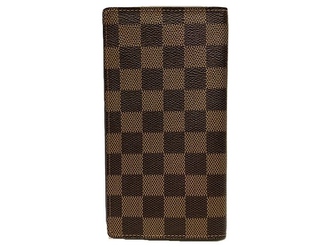 Louis Vuitton Porte Cartes Credit Damier Long Wallet Marrone - vista 2