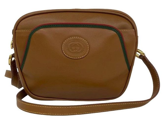 Borsa a tracolla in pelle Gucci Marrone - vista 2