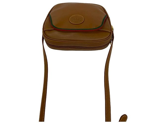 Borsa a tracolla in pelle Gucci Marrone - vista 5