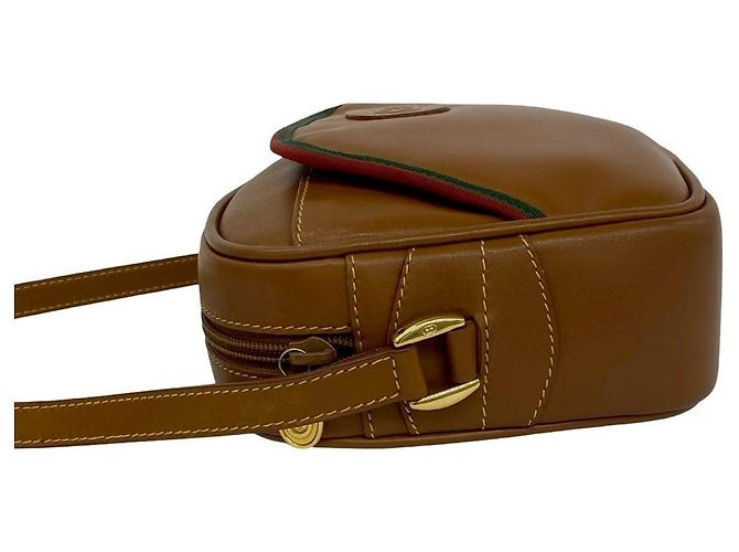 Borsa a tracolla in pelle Gucci Marrone - vista 6