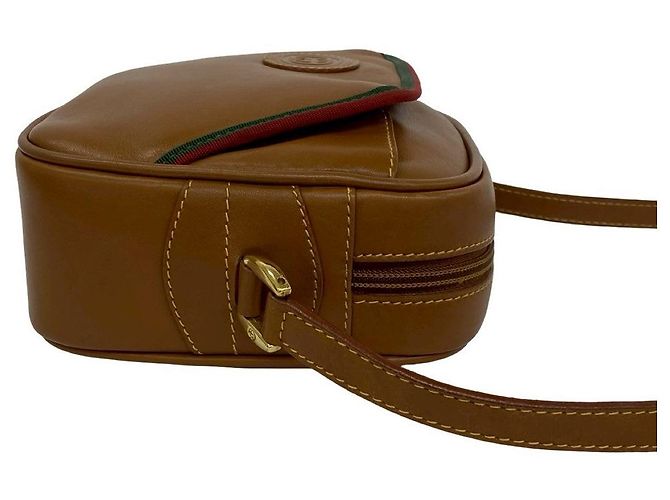 Borsa a tracolla in pelle Gucci Marrone - vista 7
