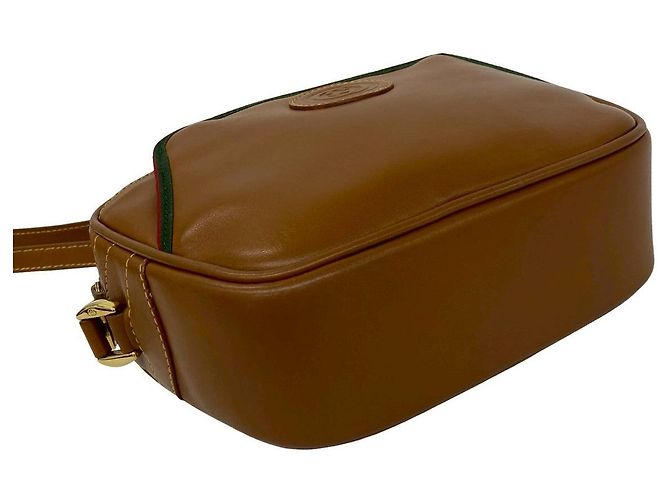 Borsa a tracolla in pelle Gucci Marrone - vista 8