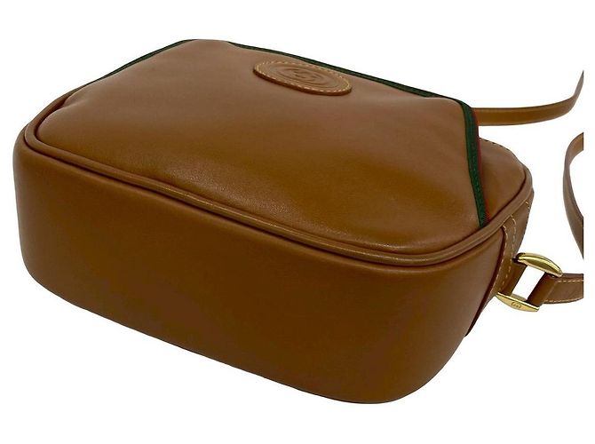 Borsa a tracolla in pelle Gucci Marrone - vista 9