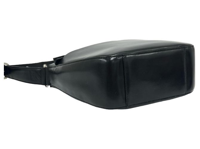 Borsa a tracolla in pelle e tela Burberry Nero - vista 8