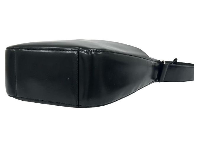Borsa a tracolla in pelle e tela Burberry Nero - vista 9