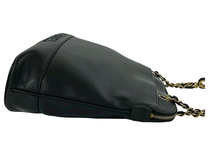 Borsa a tracolla in pelle con logo Chanel Classic Nero - vista 7