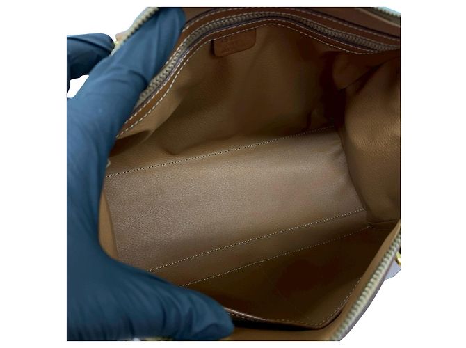 Céline Borsa a mano in pelle Macadam CELINE Marrone - vista 10