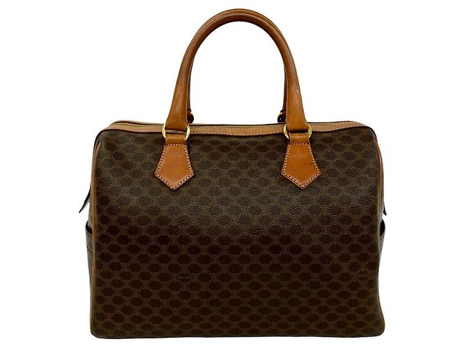 Céline Borsa a mano in pelle Macadam CELINE Marrone - vista 4