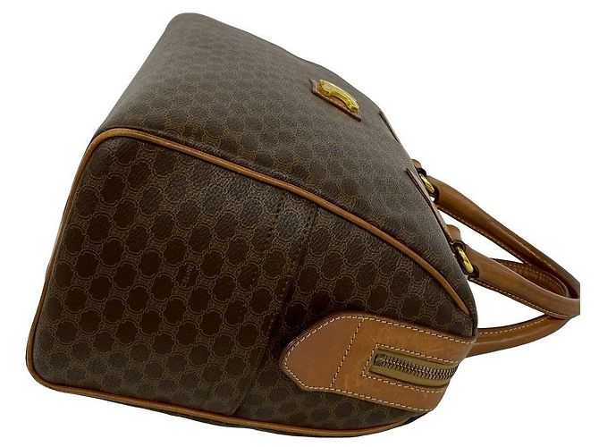 Céline Borsa a mano in pelle Macadam CELINE Marrone - vista 7