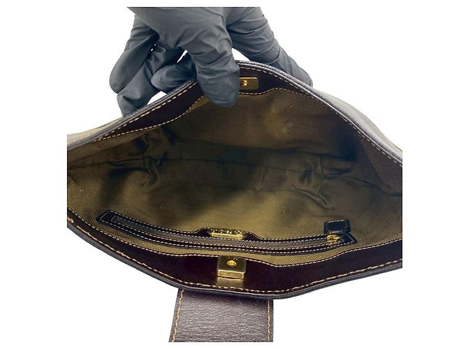 Fendi Zucca Canvas Leder Schultertasche Braun - Ansicht 10