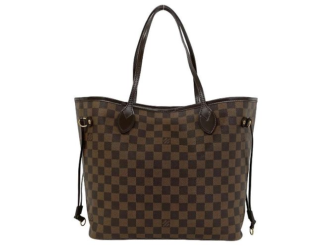 Borsa tote Louis Vuitton Neverfull Damier Marrone - vista 2