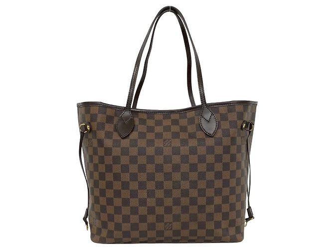 Borsa tote Louis Vuitton Neverfull Damier Marrone - vista 4